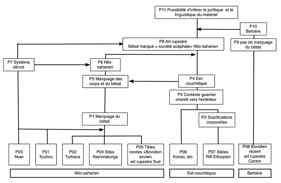 Fig. 1. Le marquage du bétail comme expression d’une société pastorale lignagère acéphale : argumentation.