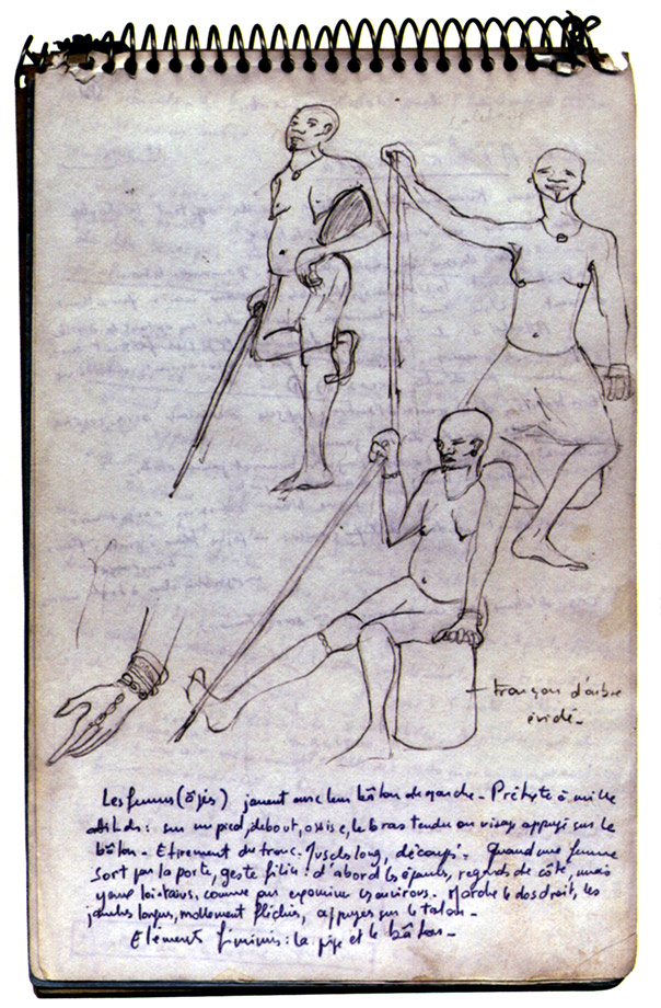 Fig. 7. Une page du carnet de croquis de Dominique Sewane. D'après Sewane 2004, p.28