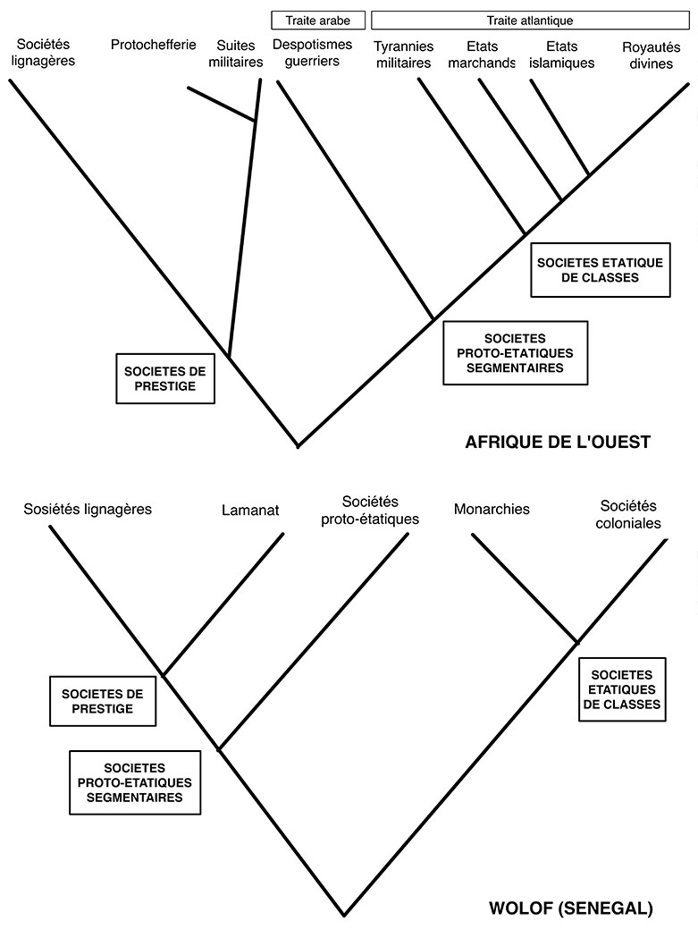 Fig. 5. Classement des sociétés wolof et ouest-africaines précoloniales (Gallay 2013).