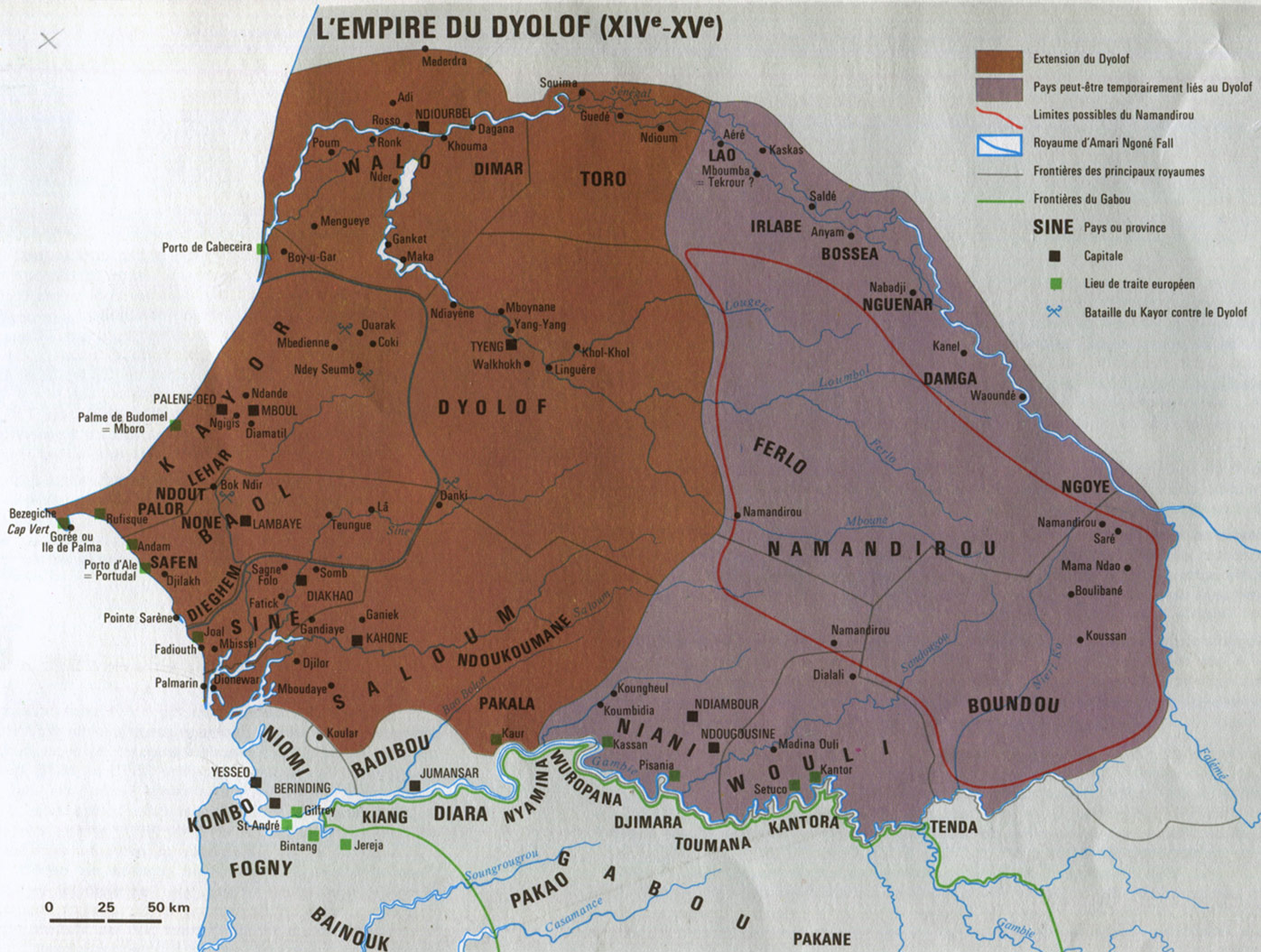 Fig. 7. Carte du Grand Jolof tiré de l’atlas national du Sénégal.