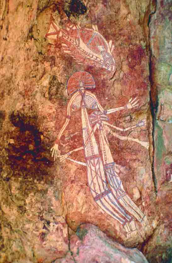 Fig. 14. Un art rupestre dont l’histoire reste à faire. Peinture rupestre de Kakadu. http://www.australia-australie.com/articles/kakadu-national-park-le-top-end-wet-ou-dry/