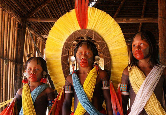  Parure chez les Indiens Kayapo. http://www.butterflycircles.com/en/kayapo/