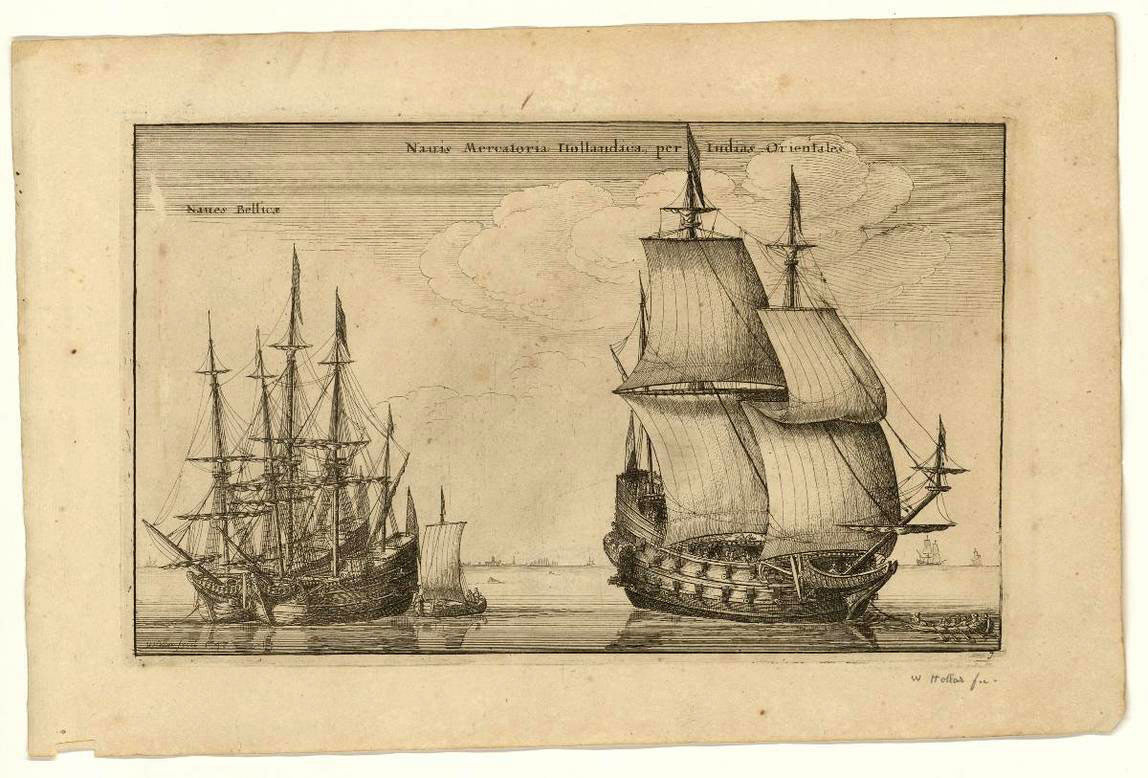 20. Navires marchands de la Compagnie des Indes orientales. 