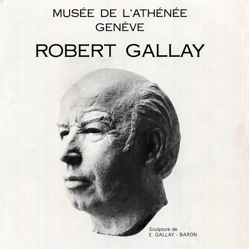  1984. Genève : Athénée. Rétrospective Robert Gallay et Evelyne Gallay-Baron 1984. A l’affiche buste de Robert Gallay par Evelyne Gallay-Baron