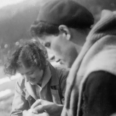 Robert Gallay et Evelyne Baron en 1928. Photo Robert Hainard.